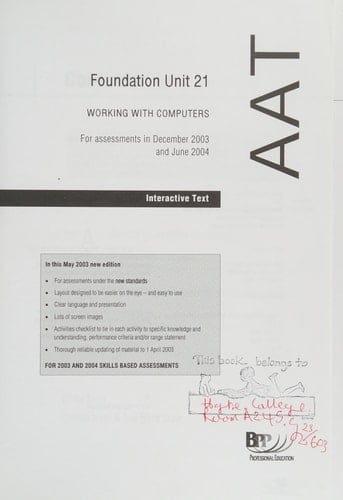 Aat Foundation Unit 21 Working with Computers