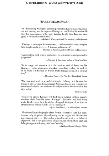 Kissinger A Biography