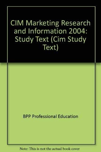 Cim Marketing Research and Information - Study Text