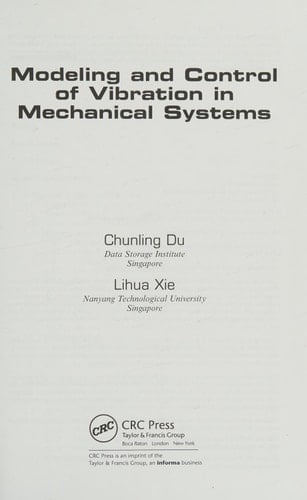 Modeling and Control of Vibration in Mechanical Systems