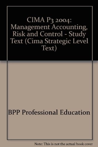 CIMA Study Text Risk and Control Strategy. Management accounting