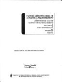 Factors affecting risks of congenital malformations: Reports from the collaborative perinatal project (Birth defects original article series)