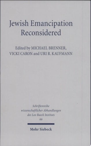 Jewish Emancipation Reconsidered The French and German Models