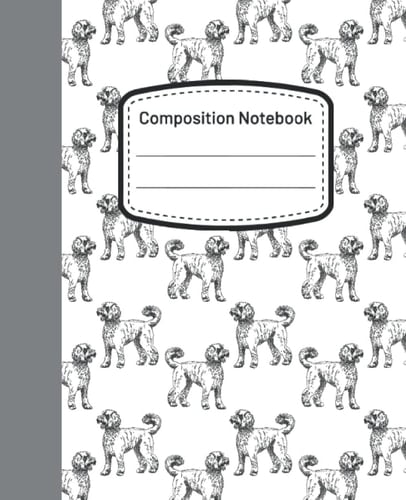Composition Notebook with Oodles of Labradoodles | 7.5" x 9.25" Wide Ruled 100 page Notebook