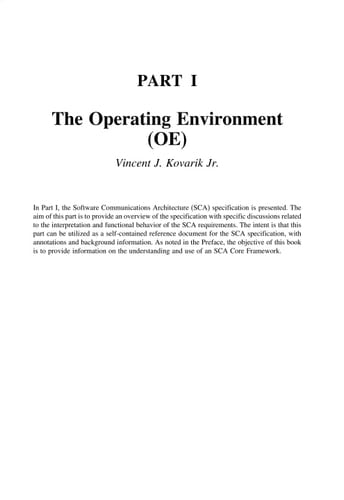 Software Defined Radio: The Software Communications Architecture