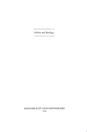 Politics and Sinology The Case of Naitō Konan (1866–1934)