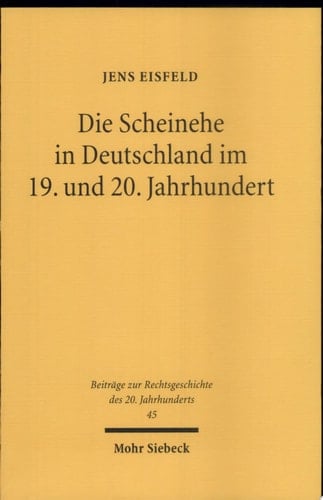 Die Scheinehe in Deutschland im 19. und 20. Jahrhundert