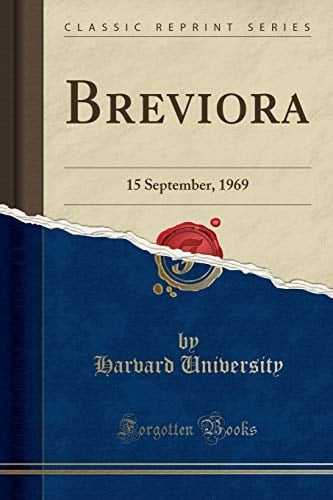 Breviora 15 September, 1969 (Classic Reprint)