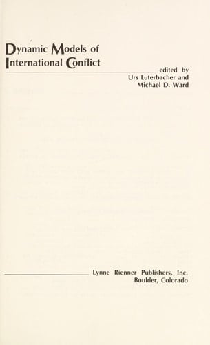 Dynamic Models of International Conflict