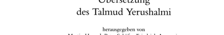 Übersetzung des Talmud Yerushalmi