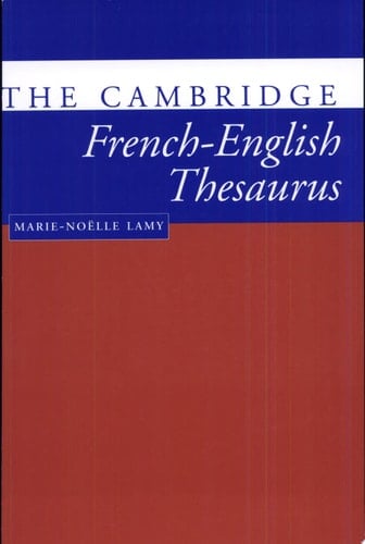 The Cambridge French-English Thesaurus