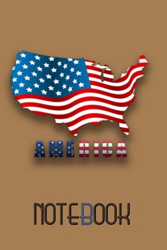 American flag: Minimalist blank notebook specially for you; 6 x 9 ;100 pages; with dots