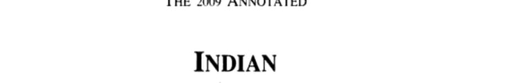 The 2009 Annotated Indian Act and Aboriginal Constitutional Provisions