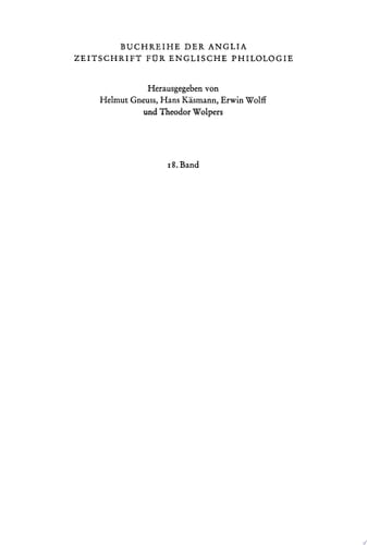 Die Lyrik der Spenserianer Ansätze zu einer absoluten Dichtung in England 1590–1660