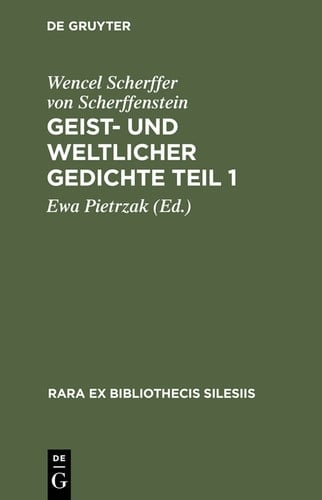 Geist- und weltlicher Gedichte Teil 1 Brieg 1652