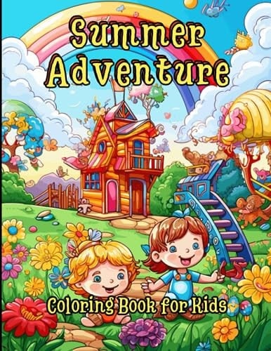 Summer Advenure Coloring Book for Kids: Beautiful adventure coloring book for children 4-10 years old