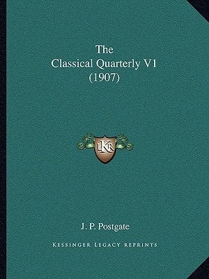 The Classical Quarterly V1 (1907)