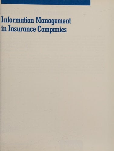 Information Management in Insurance Companies