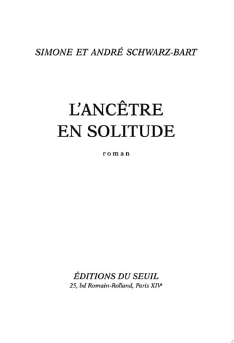 L'Ancêtre en solitude