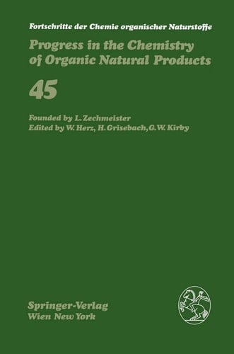 Fortschritte der Chemie organischer Naturstoffe / Progress in the Chemistry of Organic Natural Products