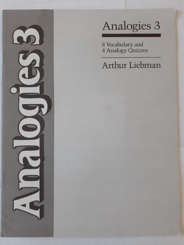 Analogies 3 Grade11-12 Quiz Book