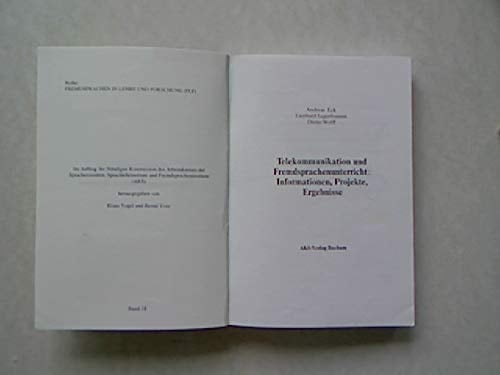 Telekommunikation und Fremdsprachenunterricht Informationen, Projekte, Ergebnisse
