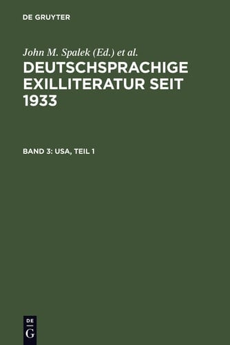 USA Deutschsprachige Exilliteratur seit 1933