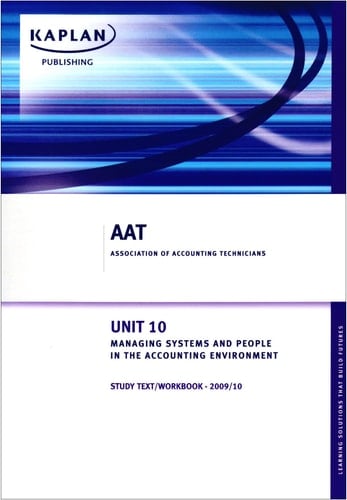 Unit 10 Managing Systems and People in the Accounting Enviro
