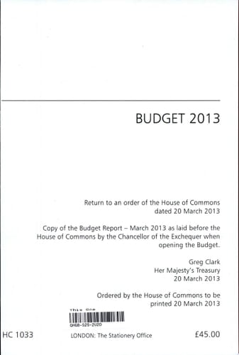 Budget 2013