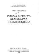 Poezja opisowa Stanisława Trembeckiego (Studia z okresu Oświecenia) (Polish Edition)