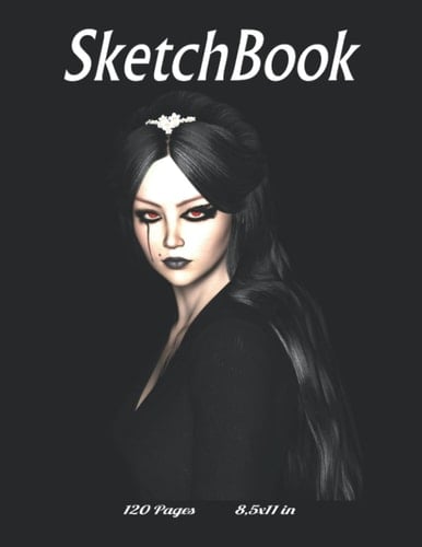 Gothic Halloween Sketch Book: Halloween Dark Sketch book Gothic Woman Cover : Anime Drawing Pad, Manga Sketchpad for Teens Boys and Girls or Adults to ... (Premium Sketch Book Halloween Lovers)