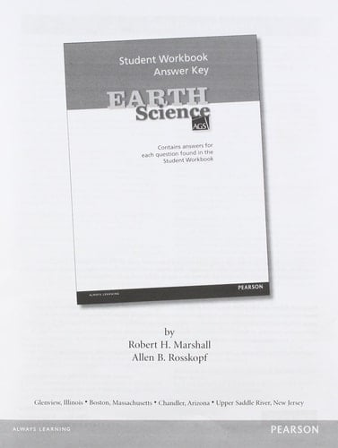 Ags Earth Science 2012 Student Workbook Answer Key Grade 6/12