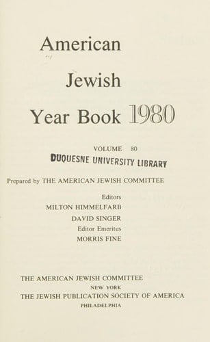 American Jewish Year Book 1980