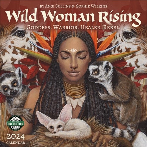 Wild Woman Rising 2024 Wall Calendar: Goddess. Warrior. Healer. Rebel. | 12" x 24" Open | Amber Lotus Publishing
