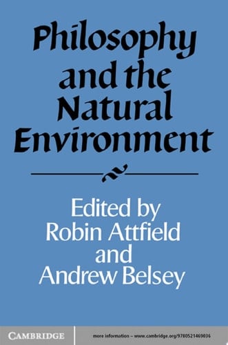 Philosophy and the Natural Environment