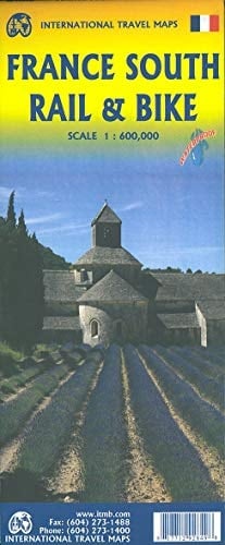France South Rail & Bike 1:600 000 Travel Map