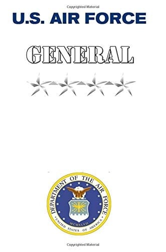 U. S. Air Force General Officer Rank Insignia - Composition Notebook Journal Diary, College Ruled, 150 Pages