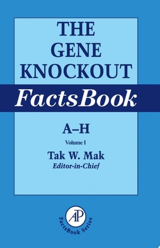 The Gene Knockout Factsbook, Two-Volume Set