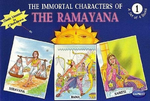 The Immortal characters of The Ramayana : A Set of 4 Books. Colour Illustrations