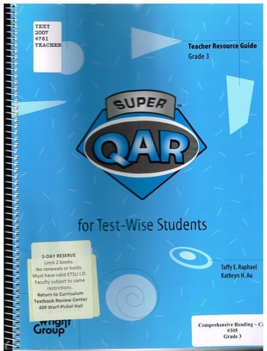 Super Qar for Test-Wise Students Grade 3 Teacher Guide