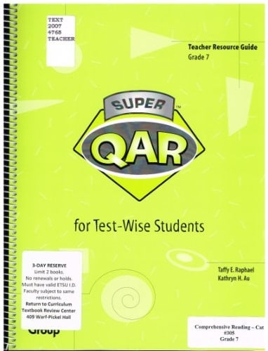Super Qar for Test-Wise Students Grade 7 Teacher Guide