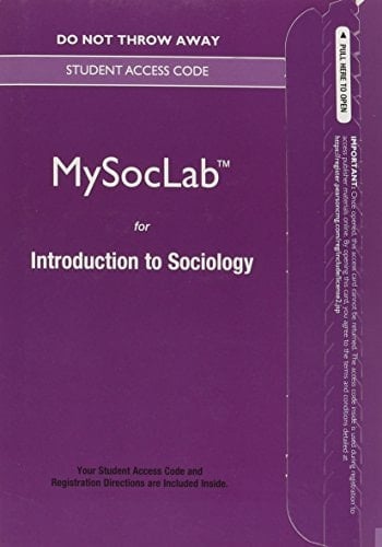 NEW MySocLab -- Standalone Access Code -- for the Sociology Project