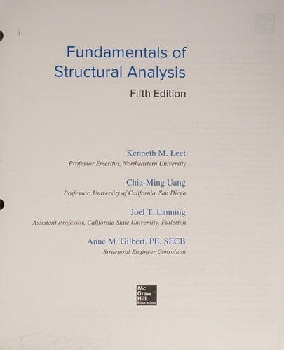 Loose Leaf for Fundamentals of Structural Analysis