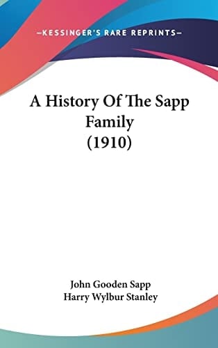 A History Of The Sapp Family (1910)