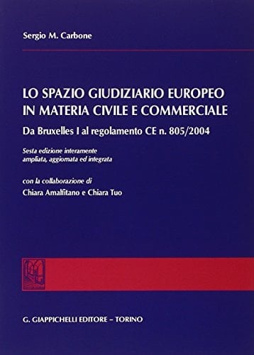 Lo spazio giuridiziario europeo in materia civile e commerciale. Da Bruxelles I al regolamento CE n. 805/2004