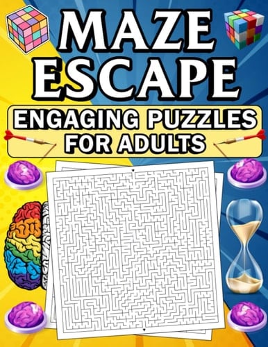 Maze Escape, Engaging Puzzles for Adults: Stimulating Puzzles for the Curious Mind. Can you find your way out?