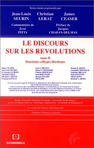 Le discours sur les révolutions: 2e colloque, Bordeaux, [mai 1989] (2)