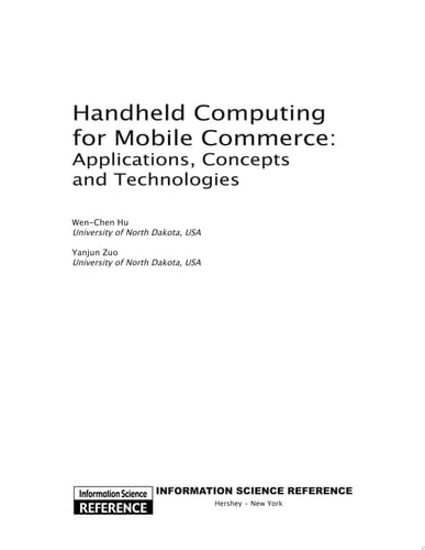 Handheld Computing for Mobile Commerce