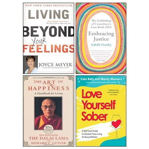 Embracing Justice, Living Beyond Your Feelings, Love Yourself Sober, The Art of Happiness 4 Books Collection Set