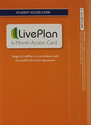 LivePlan 6-Month Access Card